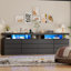 Adriel 6 Drawer 47.3" W Black Dresser With Power Outlet And Led Light-217373373