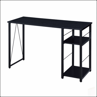 2-Shelf Rectangular Writing Desk with Spacious Surface and Open Storage, Perfect for Modern Workspaces and Home Offices.