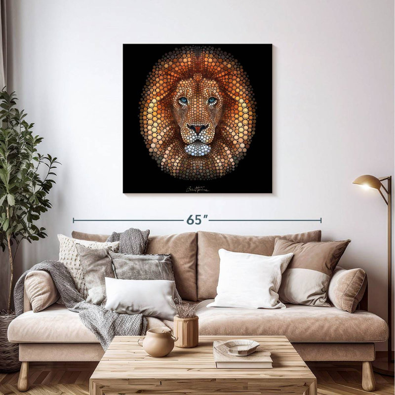Brampt Digital Lion, 39" H x 39" W