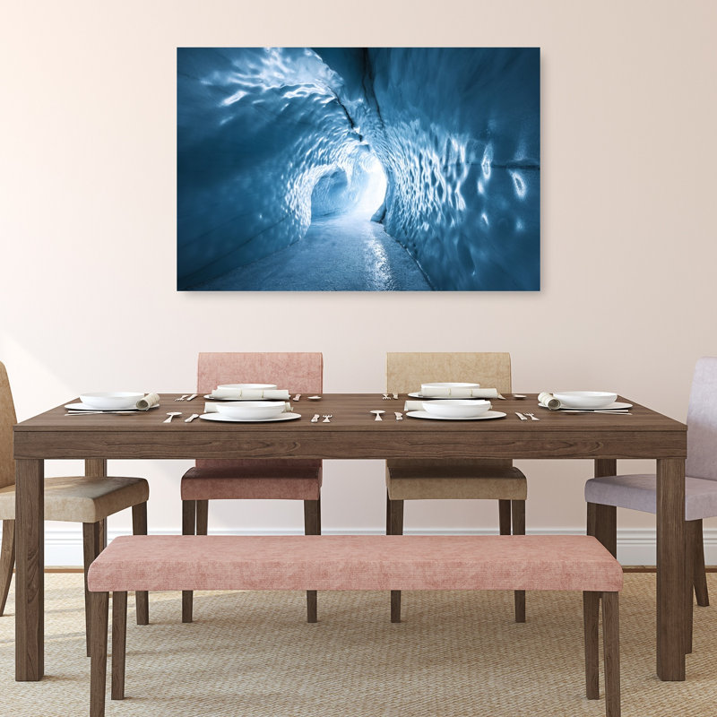 Reproduction d'art mural paysage glacier abstrait, 32" H x 48" W