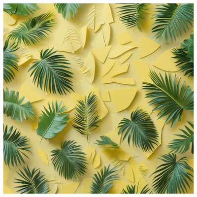 Coussins décoratifs à feuilles de palmier tropical