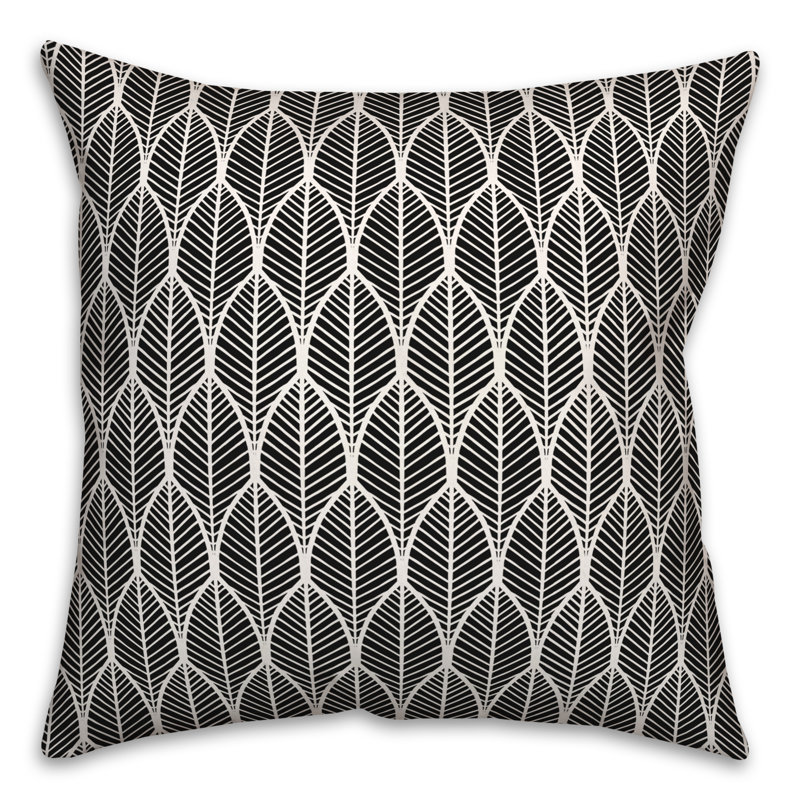  Coussin décoratif, H 18 po x l 18 po, Noir, noir, noir, noir