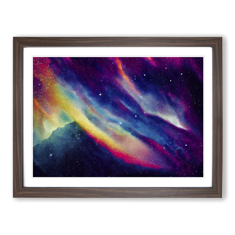 Neon Galaxy Vol.5 - Framed Print, 46cm H x 64cm W, Brown
