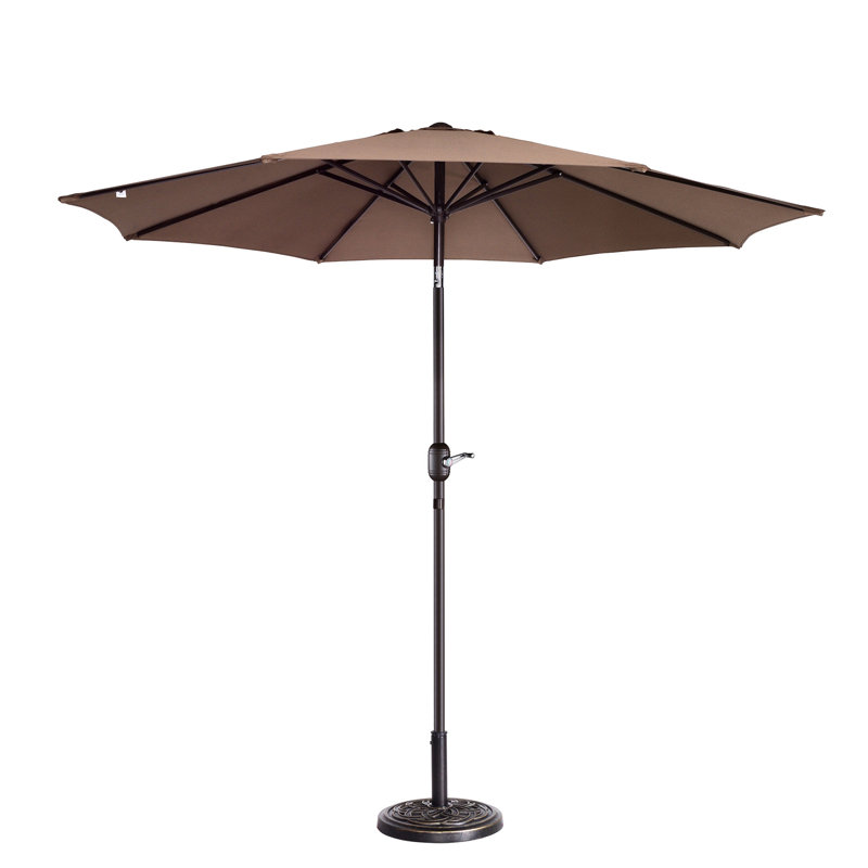 274.32cm Tilt Market Parasol, Brown