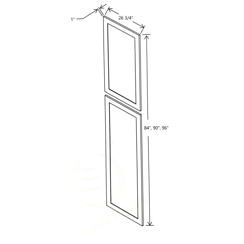 Porte de garde-manger décorative de style Shaker, H 96 po x l 27 po x P 1 po