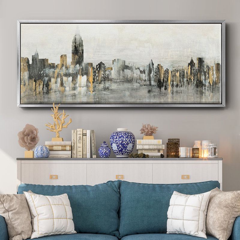 Bright City Lights - Toile encadrée, H 20 po x l 50 po