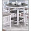 Table de salle à manger à hauteur de comptoir avec étagère de rangement et 4 chaises rembourrées, dossier unique pour les maisons modernes-1114694945-1114694943