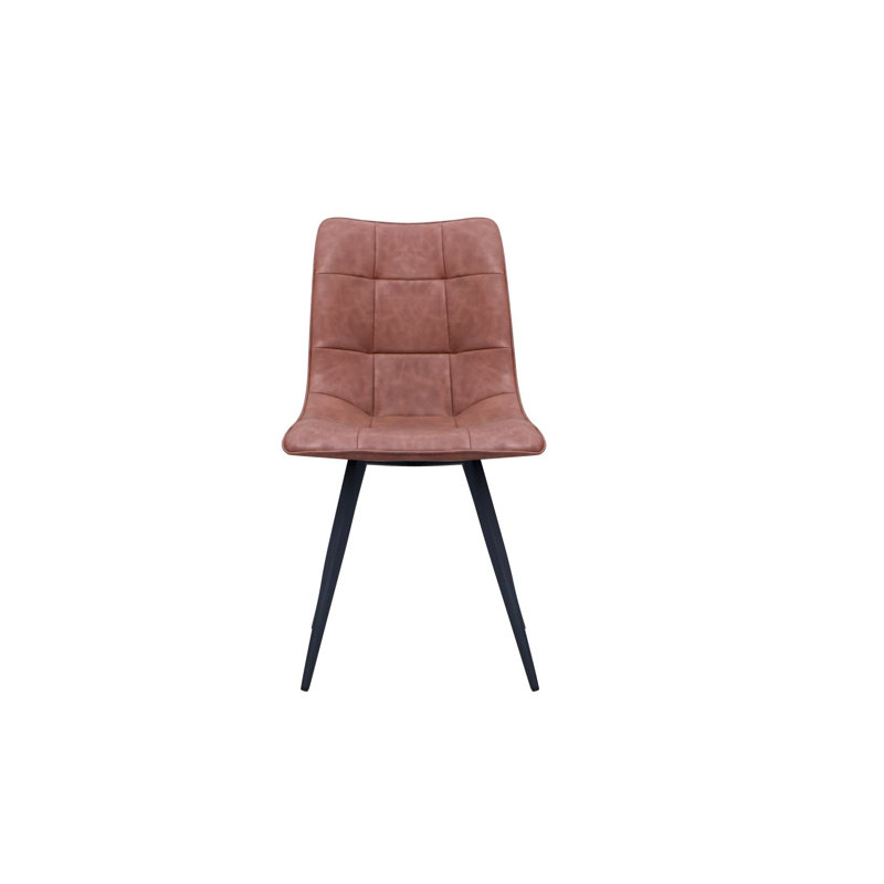 Chaise d'appoint capitonnée, Noisette