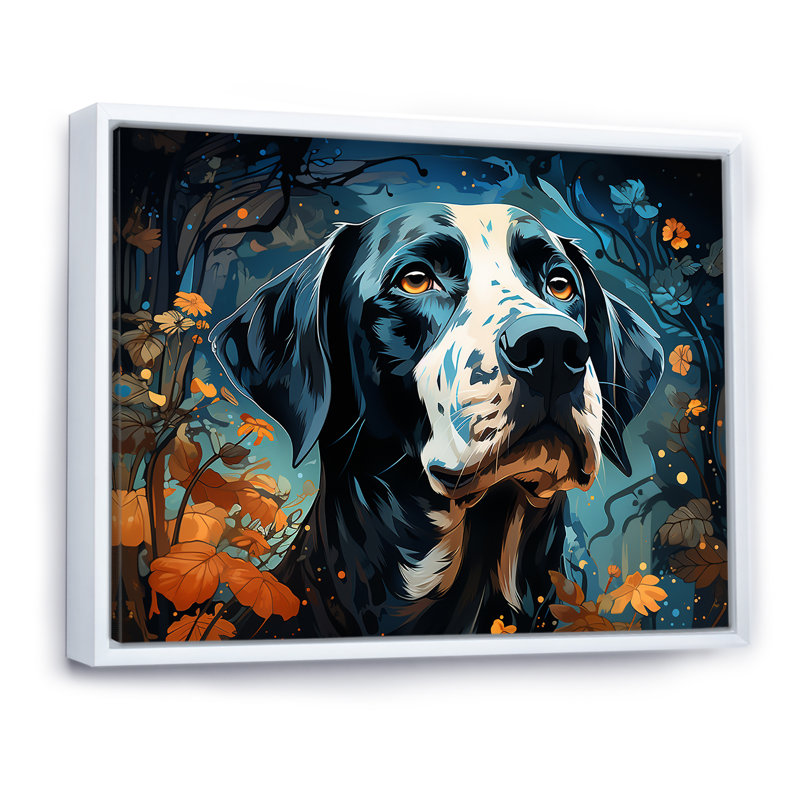 «Dalmatian Dream III», reproduction sur toile, H 16 po x l 32 po x P 1 po, Cadre flottant blanc
