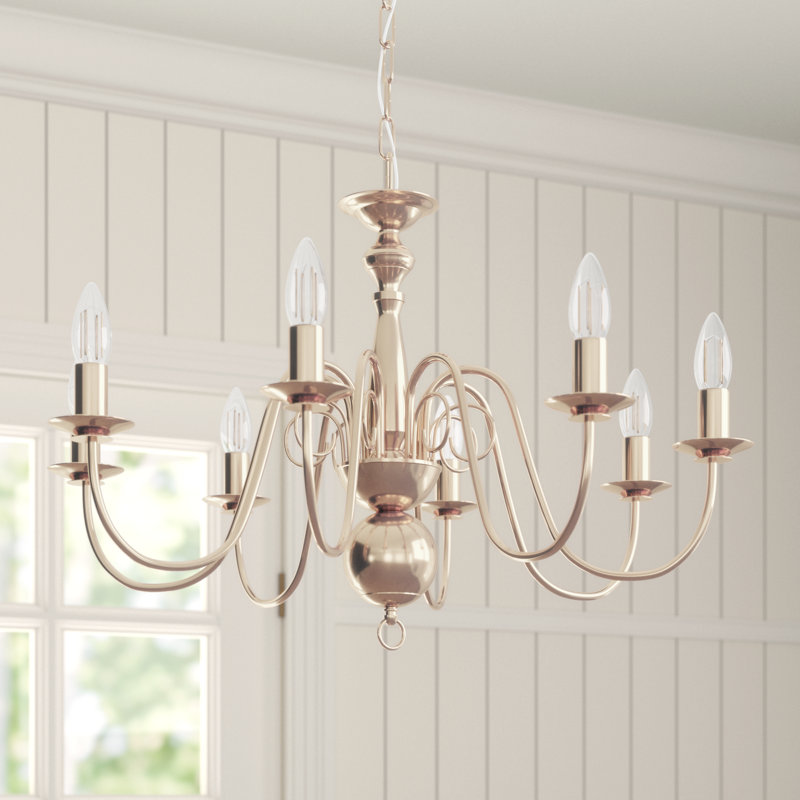 Margarita 8 - Light Candle Style Chandelier, Chrome, 3000k