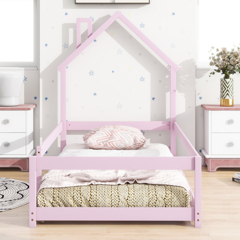Lit simple pour enfant Tralee, Rose
