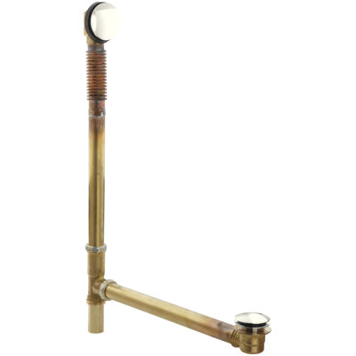 Drain de baignoire Clearflobrass Toe Tap 1,5 "avec trop-plein