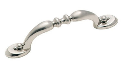 3" Ornate Traditional Pull Sterling Nickel