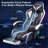 Hoffree LED Ergonomic Gaming Chair with Bluetooth Speakers and Vibration Lumbar Pillow-69741812