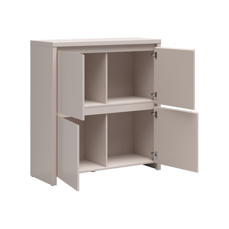 4 - Door Rectangle Accent Cabinet, Cashmere