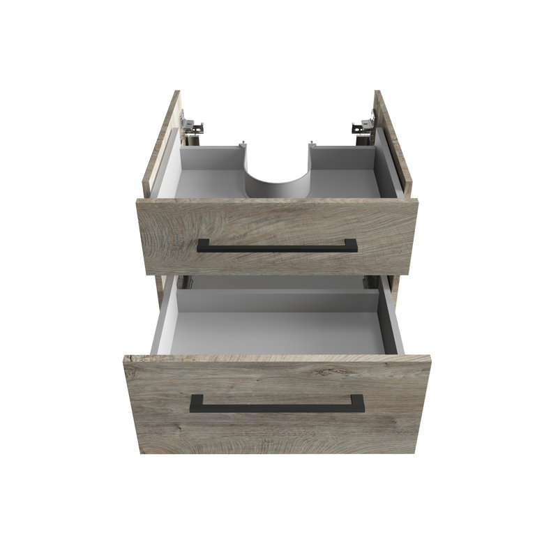 60cm Single Bathroom Vanity Base Only, Brown