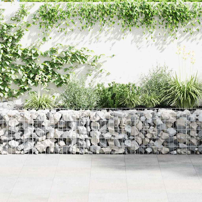 Mur de soutènement en pierre pour l'extérieur Gabion, H 11,8 po x l 177,2 po