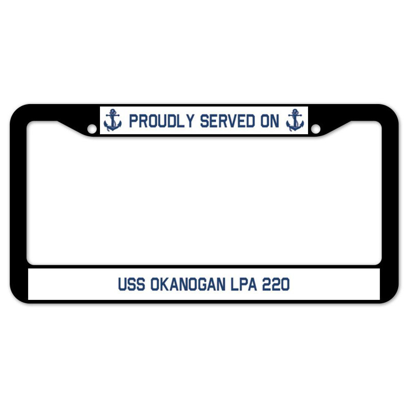 Fièrement servi sur un cadre de plaque USS OKANOGAN LPA 220