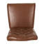 Chaise de salle à manger Kd (2 pièces), surface en cuir de polyuréthane brun, capitonnage à boutons, coutures en losange exquises, pieds fuselés hypnotisants