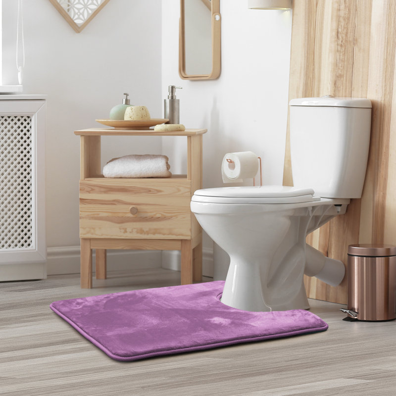 Ultra Soft and Absorbent Memory Foam Contour Mat with Non-Slip Backing, Lavender Dream