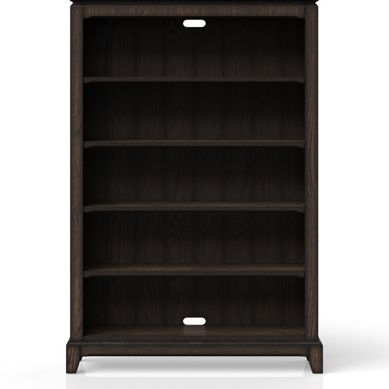 Bibliothèque chocolat - bois massif de six pieds + autonome pour la maison et le bureau, H 72 po x l 49 po x P 13,5 po, 129 lb, article de décoration de bureau
