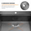 32 Inch Gunmetal Black Drop-In Workstation Sink