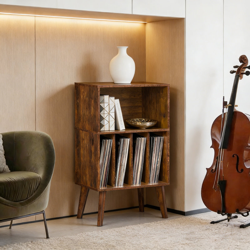 87 cm H Media Shelves, Brown