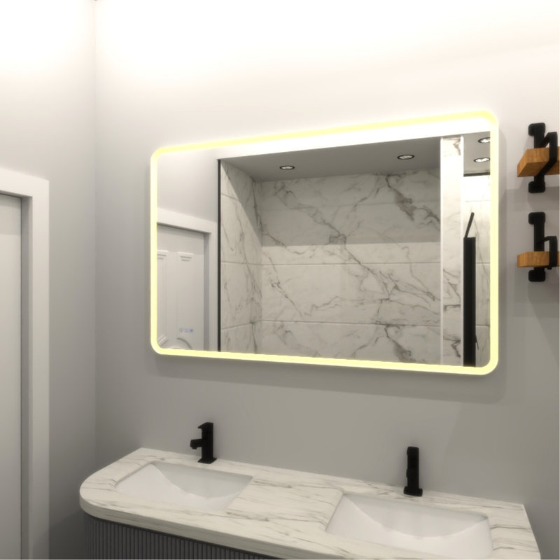 Miroir de salle de bain 60 x 36 - DEL à intensité variable, 36" H x 60" W