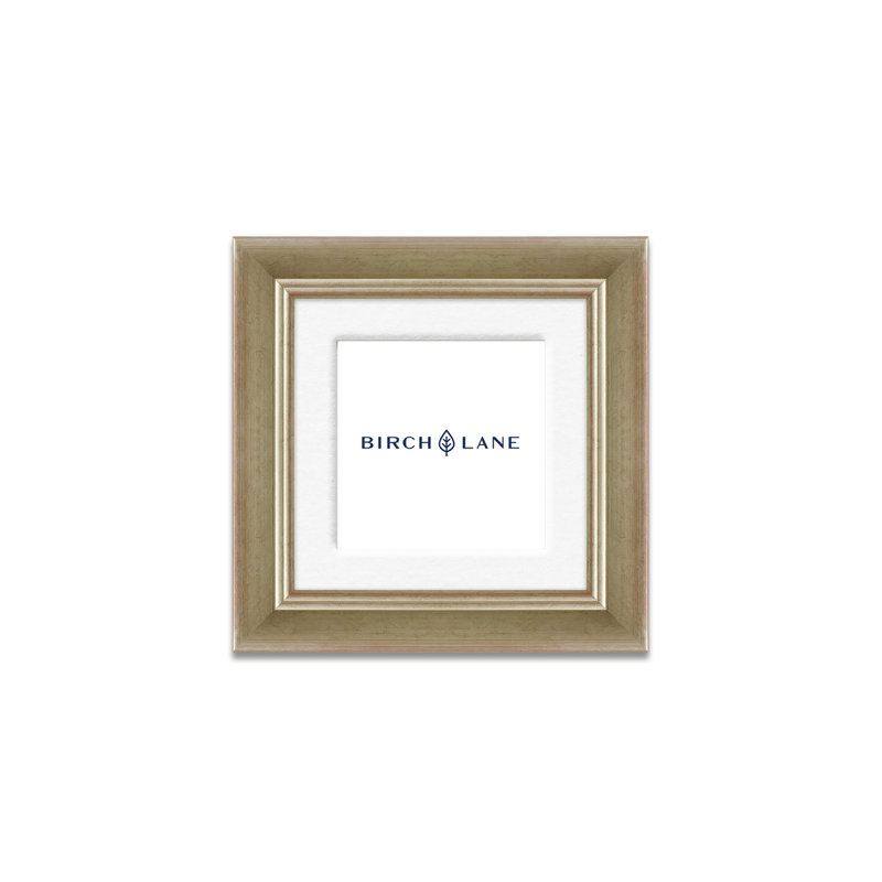 Wood Picture Frame with Mat, Silver, 5" x 5"