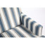Chaise d'appoint de salon avec revêtement en lin rayé bleu et blanc, garniture cloutée de fauteuil rétro, confortable pour la pièce, confortable et durable