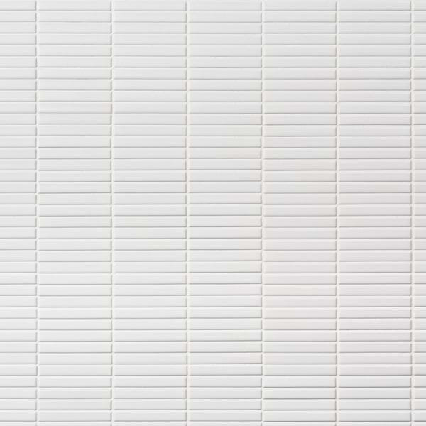 Kai 1 in. x 4 in. Linear Porcelain Tile, White Matte