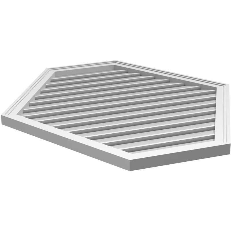 Évent horizontal fonctionnel à pignon en uréthane à surface horizontale Signature, H 42 po x l 38 po x P 1,5 po