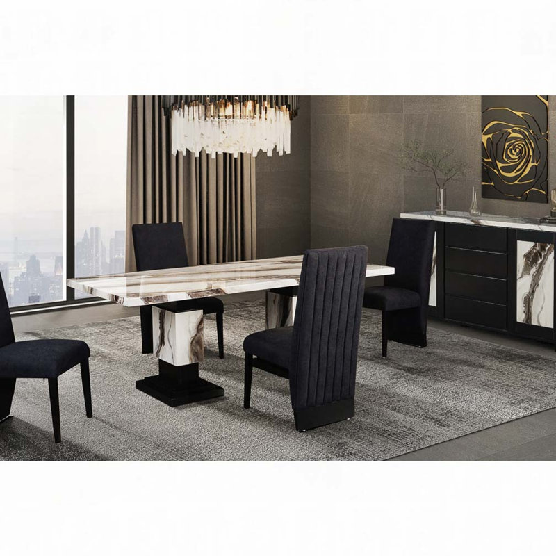 Chaise de salle à manger, Noir, Noir