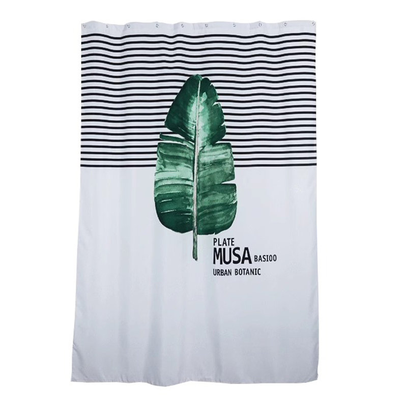 Polyester Shower Curtain With Hooks