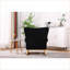Chaise berçante de salon / chambre à coucher en velours de style Mid-Century avec pieds en bois | Rempli de mousse
