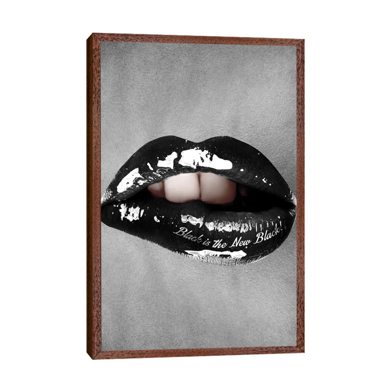 Black Is The New Black by Alexandre Venancio - Print on Canvas, 66.04cm H x 45.72cm W x 3.81cm D, Classic Brown Wood Framed