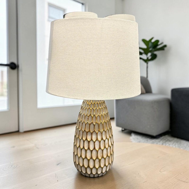 Blue And Gold Ceramic Table Lamp