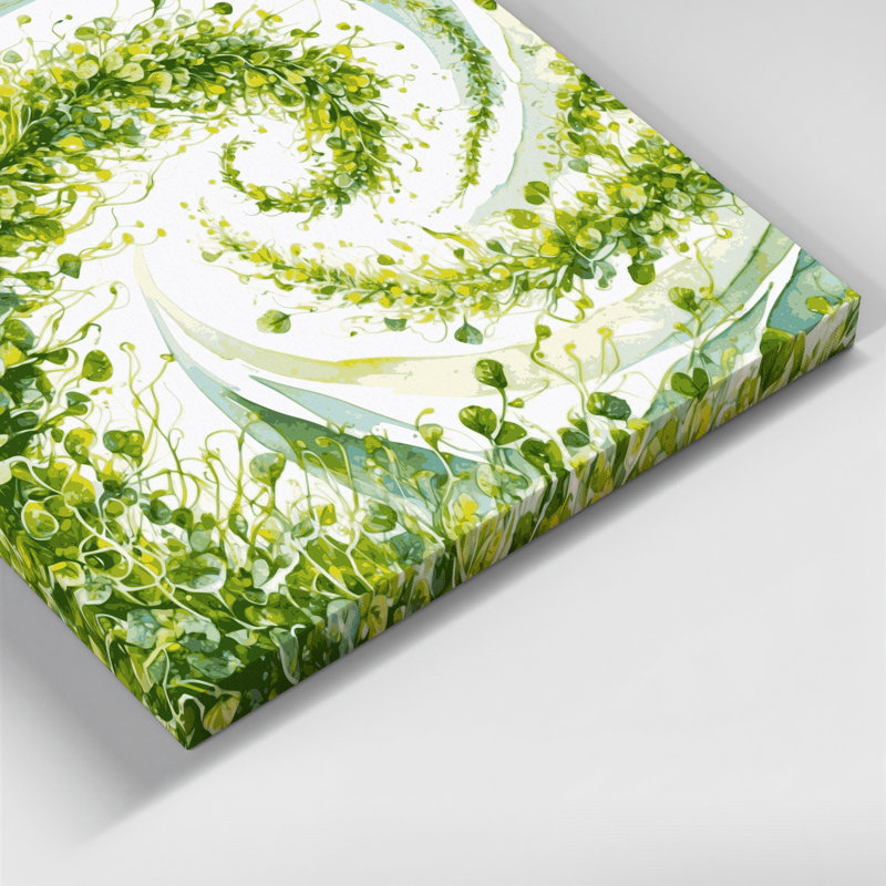 Art mural sur toile légumes choux de luzerne, H 16 po x l 16 po