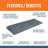 EZ-ACCESS TRANSITIONS 1.5" Rectangular Rubber Angled Welcome Entry Mat, Grey