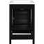Meuble-lavabo compact de 20 pouces avec lavabo en céramique, tiroir à fermeture en douceur et structure de porte en bois massif à double couche, portes, support pour un rangement efficace