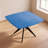 Solid Poplar Wood Square Dining Table 45" for 2-4 Person, Modern Dining Room Table With 1.18" Thick Iron Cross Legs For Kitchen, Living Room-1442326016