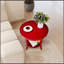 Table d'appoint ronde contemporaine Perth, rouge-1742526026