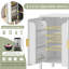 Armoire de rangement 57,5 po Modern Modern Stripe-774286178