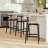 Alida Ena Lucia Bar/Counter Stool - Harvest Jute Seat - Ebano Frame-653515076-653515082