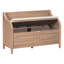 Banc de rangement multifonctionnel en bois massif avec charnière de sécurité Style-123025195-123025109