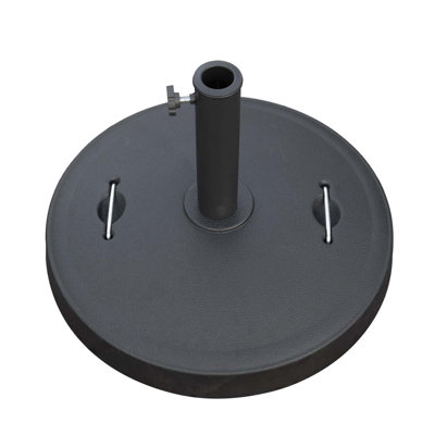 Base de parasol d'extérieur robuste avec bouton réglable et poignées pratiques