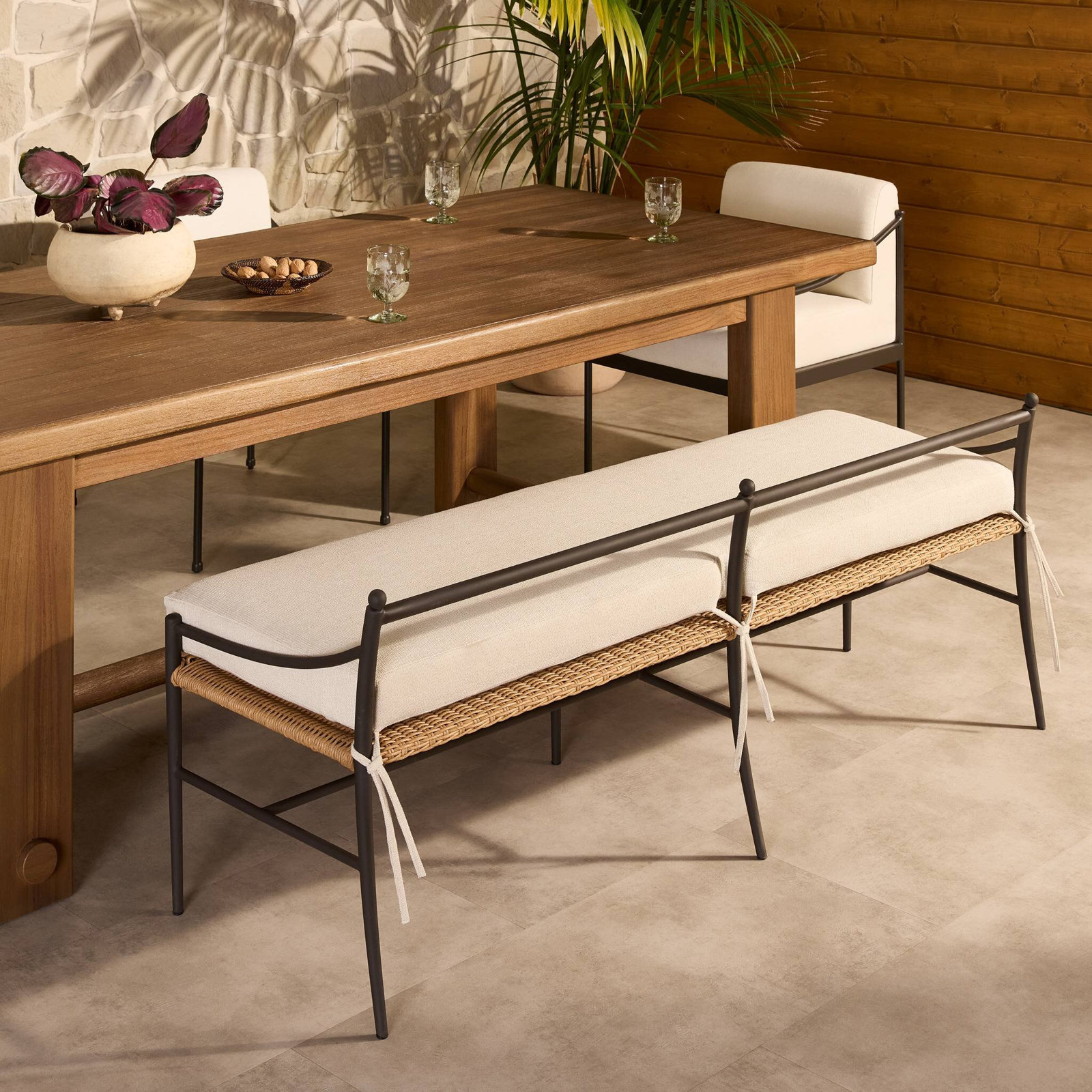 Mae 65'' Steel Outdoor Bench