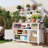 Potting Bench with Hutch (White)