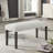 Mitton Contemporary Upholstered Dining Bench, Gray