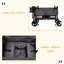 Poussette Wagon pour 2 enfants, poignée réglable en hauteur, auvent amovible et mobile, roues en polyuréthane tout-terrain de 8 po, structure légère pliable, grande capacité de 97 L pour les promenades quotidiennes, le camping et l'épicerie-136246890